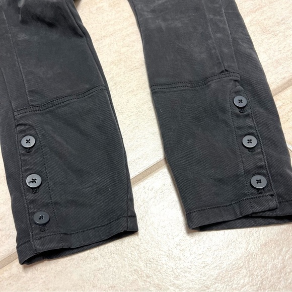 Anthropologie Black Mid Rise Skinny Ankle Pants Button Cuffs Women's 26 black - Picture 3 of 8